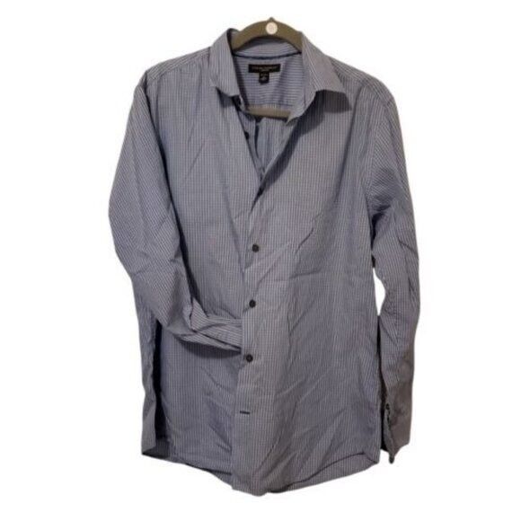 Banana Republic Other - Banana Republic Mens Sz M Blue Check Long Sleeve Dress Shirt